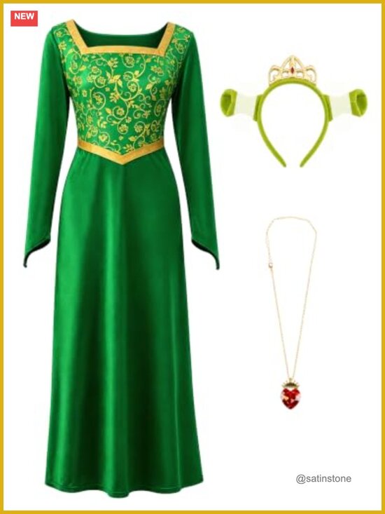 Dresses & Skirts - Women's Princess Costume Velvet Dress Gown Medieval Cosplay Outfit